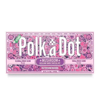 Dark Vegan PolkaDot Magic Mushroom Belgian Chocolate